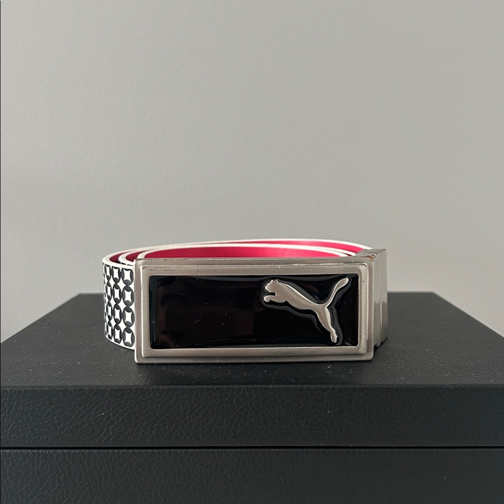 Puma Black and Pink Reversible Golf Belt